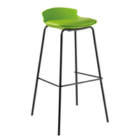 Tabouret de bar moderne et minimaliste avec dossier, chaise haute en métal avec repose-pieds pour café, îlot de cuisine, restaurant