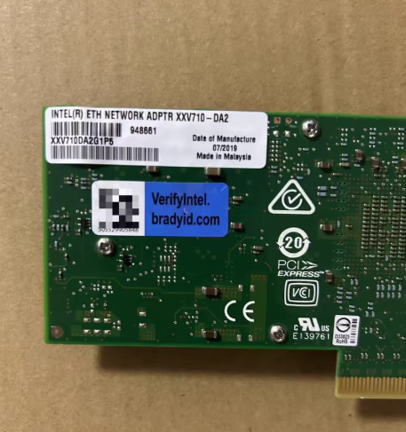 XXV710-DA2 25GbE Dual Port SFP28 PCIe Network Adapter for Server Data Center
