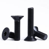 Vis à tête fraisée Torx miniatures M4*14mm en acier au carbone oxydé noir métrique
