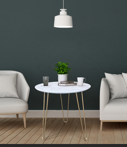 <strong>UK</strong> Design Luxury Metal Side <strong>Table</strong> Small Wood Marble <strong>Coffee</strong> <strong>Table</strong> <strong>with</strong> Golden Leg for Modern Living Room Furniture - Product Image 2