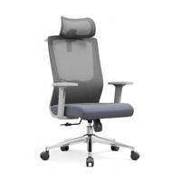 Chaise de bureau ergonomique moderne de luxe respirante à dossier haut pivotant personnalisable pour poste de travail de centre d'appels commercial