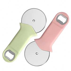 Couteau à pizza en acier inoxydable avec logo personnalisé, rouleau portable, cadeau promotionnel, ouvre-bouteille, impression sérigraphique, couleur personnalisée - Product Image 1