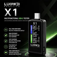 LUOWEI LW-X1 Alat Uji USB-C Multifungsi untuk Perbaikan Ponsel, Voltmeter Digital, Amperemeter, Detektor Pengisian Cepat