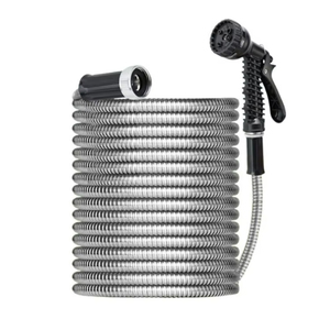 Conector Flexible de Acero Inoxidable de Alta Presión de 100 pies con Boquilla ABS para Riego, Económico - Product Image 2