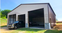 Atelier et entrepôt préfabriqués modernes en acier galvanisé isolé, hangar de stockage et de réparation polyvalent