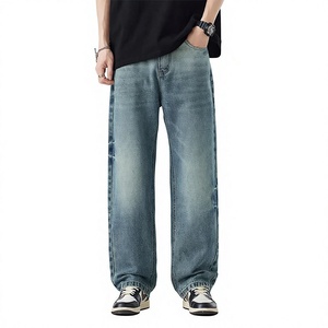 Nouveau style de jeans en denim pour hommes, coupe droite extensible, décontracté et formel, respirant, en coton, pantalon en jean pour hommes - Product Image 1