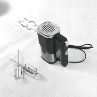 Mélangeur à main électrique portable à 5 vitesses avec batteur à fouet en acier inoxydable et accessoires à crochet à pâte Base en plastique ABS