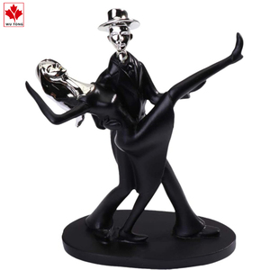 Statue di Coppia di <span class=keywords><strong>Ballerini</strong></span> in Resina Ecologica Fatte a Mano 27cm per Decorazione Casa - Product Image 4