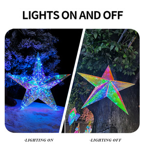 Ngôi Sao đèn lồng treo trang trí ánh sáng giáng sinh năm cánh sao trang trí đám cưới sang trọng - Product Image 6