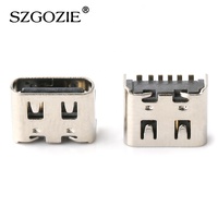Konektor USB tipe-C 6 PIN Female, antarmuka USB tipe-C, konektor USB C