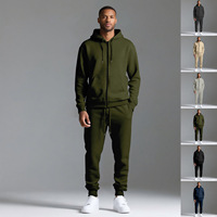 2026 Bestseller Einfarbiger Loser Lässiger Rundhals-Drucklos-Druck Warmer Übergroßer Herren-Reißverschluss-Hoodie-Set