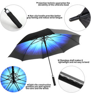 Parapluie de golf robuste en fibre de verre, imperméable, avec tissu pongé et ouverture ventilée, pour les tournois sportifs en extérieur - Product Image 4