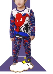 Kids Spiderman Overlord Dinosaur Pattern Sleep Clothes Boys Pajama Sets - Product Image 5