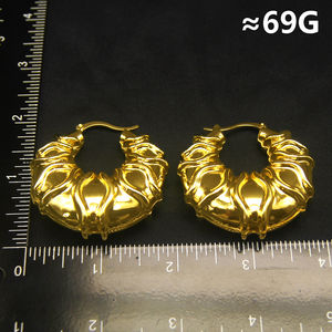 Zhuerrui Dubai <span class=keywords><strong>orecchini</strong></span> in ottone cavo delicati di lusso placcati in oro di tendenza giovane africano di famiglia signore <span class=keywords><strong>festa</strong></span> <span class=keywords><strong>della</strong></span> <span class=keywords><strong>mamma</strong></span> giftE0005 - Product Image 3