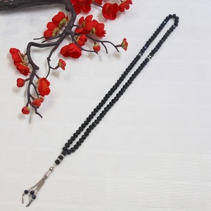 Tasbih étnico de cristal transparente de alta calidad, 8 mm, 99 cuentas, agarre cómodo, para peregrinación y oración musulmana. - Product Image 1