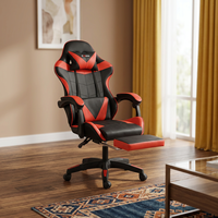 Fauteuil releveur en cuir PU rouge et noir avec repose-pieds, design traditionnel, accoudoirs inclinables pour la maison, le bureau et l'hôtel