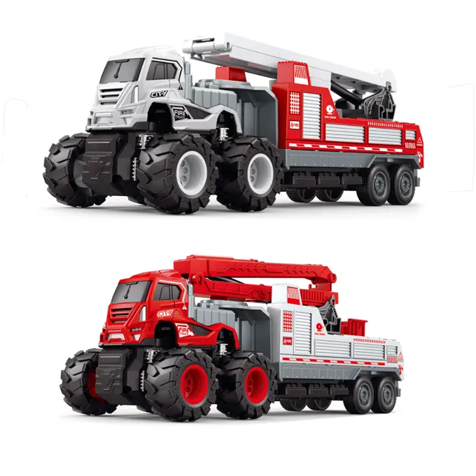 Nova venda quente de veículos de construção de carro, brinquedo infantil, caminhões de incêndio, quatro rodas, drive traseiro, inércia off-road, brinquedo ca