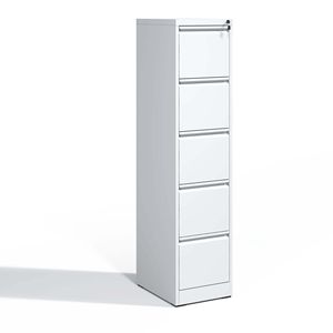 Archivador vertical metálico de 5 cajones de acero con cerradura para oficina, hogar, almacenamiento de tamaño carta, legal y A4 - Product Image 3