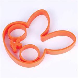Moule à frire réutilisable de qualité alimentaire en silicone en forme de lapin pour œufs, vente en gros - Product Image 4