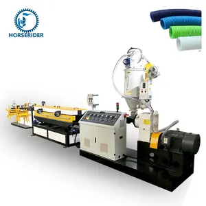 Plastic PP PE single wall corrugated pipe making machine for producing electric conduit and drain hose