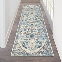Bohemian Style Polyester Runner Rug Non-Slip Backing Stain Resistant Washable Square Shape Custom Modern Design Custom Sizes
