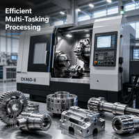 Centre d'usinage CNC CK46D-8 avec tourelle motorisée - Usinage composé à serrage unique, prêt pour la certification CE, qualité export