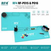 Tapis de réparation en silicone RF4 PO15 & PO16, antistatique, résistant à la chaleur, avec organisateur de rangement pour la réparation de téléphones, PCB, électronique DIY