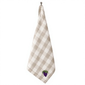 Serviette de cuisine en microfibre brodée sur mesure, chiffon à vaisselle à carreaux, séchage rapide, réutilisable, pour le nettoyage de la cuisine - Product Image 1