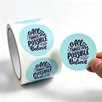 Autocollants personnalisés imperméables en vinyle pour entreprise, étiquettes adhésives rondes personnalisées avec logo