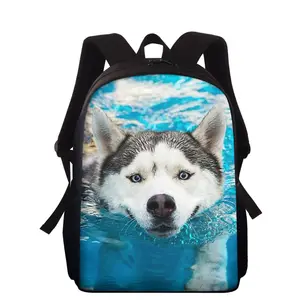 Low Price Bag Hiking School Backpacks Husky Dog Puppy Print Mini Backpack Small Book Bag Backpack School Children Wholesale