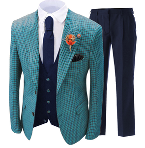 Offre Spéciale quatre saisons costume Slim Fit décontracté Plaid rayé costume hommes costume trois pièces ensemble - Product Image 3