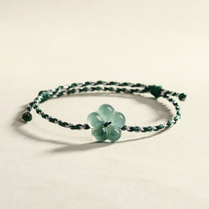 Bracciale <span class=keywords><strong>per</strong></span> Coppie Tiba in Tungsteno Naturale di Grado Superiore, con Fiore di Pesco Blu Acqua, Lavorato a Mano, <span class=keywords><strong>per</strong></span> Uomo e Donna - Product Image 1