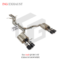 Échappement Catback à soupape en acier inoxydable ING pour Audi Q5 B8 3.0T avec silencieux tuyaux de système d'échappement automatique accessoires de voiture
