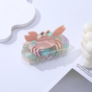 Yi YHJ accessoires <span class=keywords><strong>de</strong></span> cheveux pour femmes mignon 8.5cm été amusant océan Animal poisson <span class=keywords><strong>crabe</strong></span> acétate <span class=keywords><strong>pince</strong></span> à cheveux <span class=keywords><strong>pince</strong></span> à cheveux femme en gros - Product Image 5