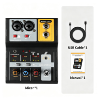 Table de mixage d'enregistrement 2 canaux, carte son USB pour ordinateur, système audio karaoké, mixage de scène, surveillance, microphone, modèle MA2, 20Hz-20kHz