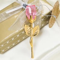 Rose en verre cristal, mini fleur artificielle, ornement de chambre, décoration de bureau, cadeau pour mariage, Saint-Valentin, fête des mères