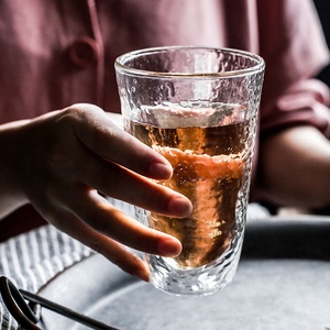 Elegant Design Hammer Pattern <strong>Wine</strong> Glass Drinking <strong>Tumblers</strong> Glass Water Juice Cup - Product Image 2
