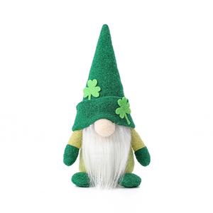 Nuova bambola di peluche Rudolph ecologica Irish Trick Festival cappello verde senza volto vecchio uomo verde decorazione per le vacanze giocattoli da masticare per animali domestici - Product Image 5