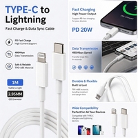 Câble de charge rapide Type-C blanc de 1 mètre avec noyau en cuivre pur pour téléphone/tablette/ordinateur - Compatible Android