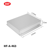 Caja de Aluminio para Disipador de Calor de Electrónica, Carcasa de Aluminio Montable en Pared con Orejetas Laterales para Fijación Segura de PCB