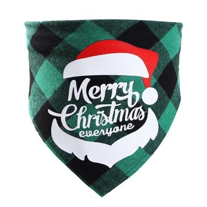 Bandana de Noël à carreaux pour animaux de compagnie, foulard triangulaire pour chien et chat, en polyester, pour toutes les saisons - Product Image 2