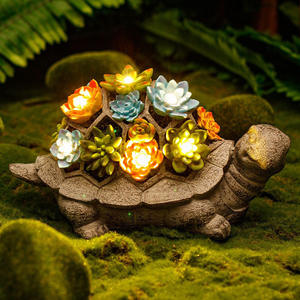 Statues de jardin solaires à LED, décorations paysagères extérieures, résine, IP55, étanches, lumières de chemin - Product Image 3