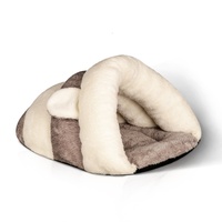 Meilleures ventes d'accessoires pour animaux de compagnie : Niche pour chat épaissie, chaude et confortable, type pantoufle et lit-caverne pour bureau