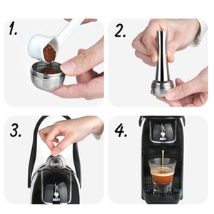 Cápsula de Café Reutilizable de Acero Inoxidable Compatible con <span class=keywords><strong>Bialetti</strong></span> con Filtro de Malla Fina, Ecológica para Preparar Espresso - Product Image 5
