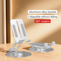 Support de téléphone et de tablette en aluminium métallique rotatif à 360 degrés Earldom, support de bureau flexible pour un usage domestique