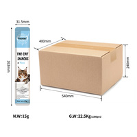 Barres de friandises crémeuses pour chats, saveurs saumon, poulet, thon, pâte nutritive pour chatons, sans additifs, 15g, vente en gros transfrontalière