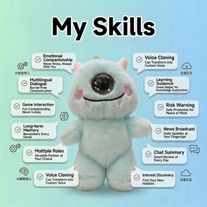 Beambox 2026 Little <span class=keywords><strong>Monster</strong></span>, Juguete de Peluche de Dinosaurio con IA para Conversar, en Oferta, Verde/Rosa/Gris, de Poliéster, Regalo de Cumpleaños - Product Image 4