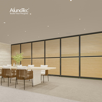 AlunoTec Protection de la vie privée personnalisée Panneau à persiennes fixes en aluminium ventilé avec lames opérables