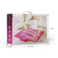 Tapis de danse interactif musical électronique pour enfants, cadeau d'anniversaire, rose, Bluetooth, jeu de danse rythmique