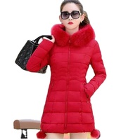 Veste et manteau d'hiver grande taille M-3XL, coupe longue, slim, épais, chaud, col en fourrure, veste à capuche, parka pour femmes